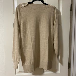 NWT Beige Boat Neck Sweater (The Loft)
